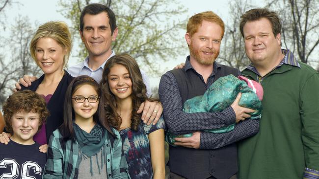 Winter (in glasses) in a season one publicity shot for Modern Family. Picture: ABC/Bob D'amico