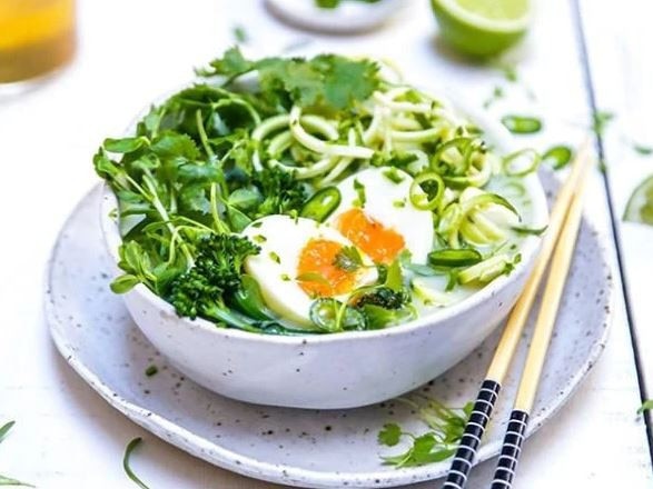 This delicious Thai zucchini egg laksa is perfect for isolation.