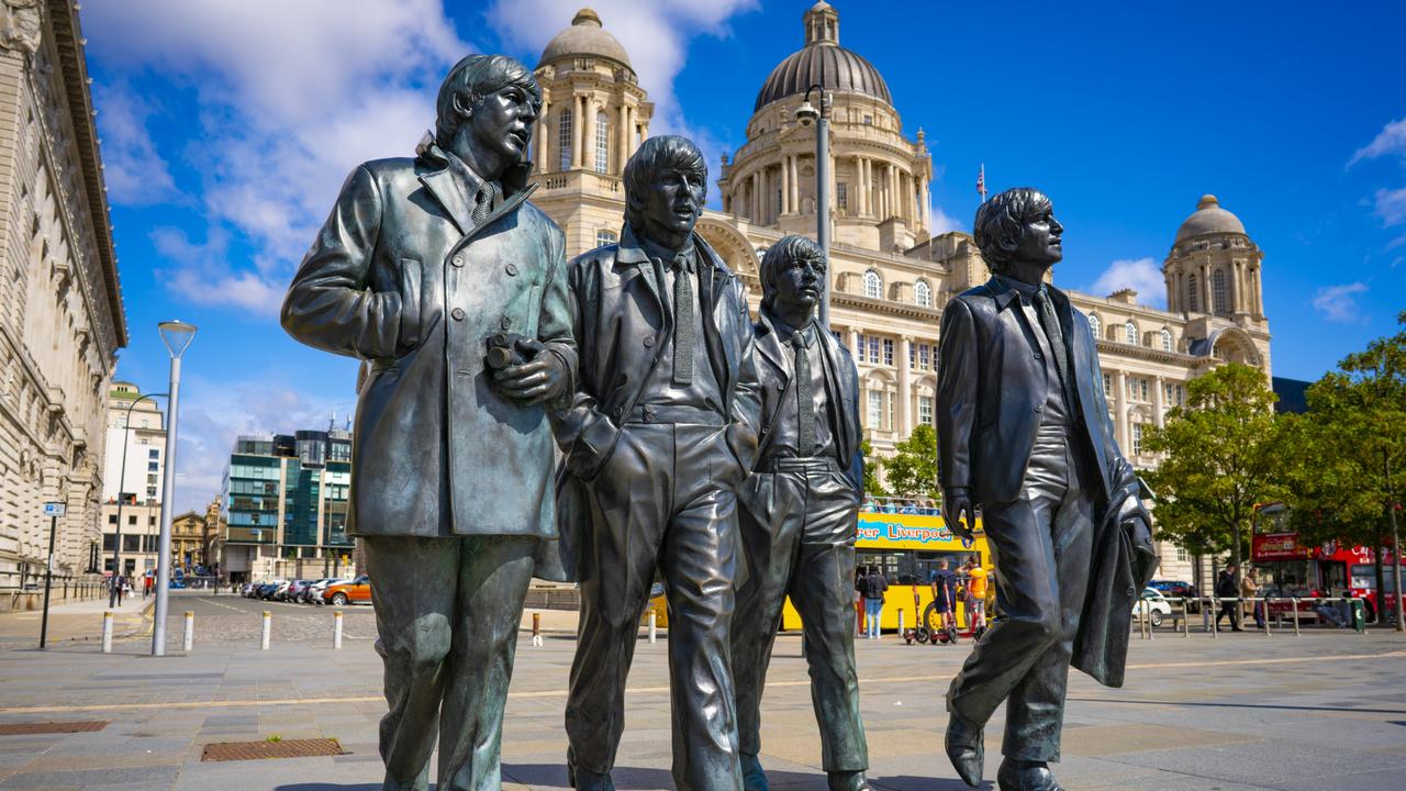 The Beatles statue in Pier Head of Liverpool created in Bronze by the sculptor Andy Edwards in 2015. Picture: iStock
