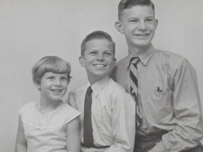 Bill Crews with his siblings, Bob and Ann.