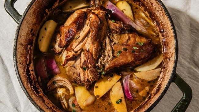 Rich, warming comfort food: pork and apples is a classic combination. Photo: Nikki To