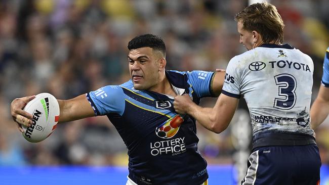 David Fifita (left) is also under pressure at the Titans. (Photo by Ian Hitchcock/Getty Images)