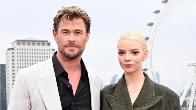 LONDON, ENGLAND - MAY 18: Chris Hemsworth and Anya Taylor-Joy attend the London photocall of "Furiosa: A Mad Max Saga" at Corinthia Hotel London on May 18, 2024 in London, England. (Photo by Jeff Spicer/Getty Images for Warner Bros. Pictures)