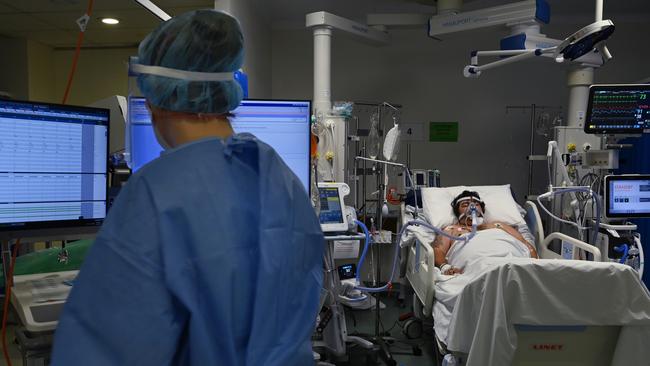 Covid patients in intensive care in July, 2021. Picture: Kate Geraghty