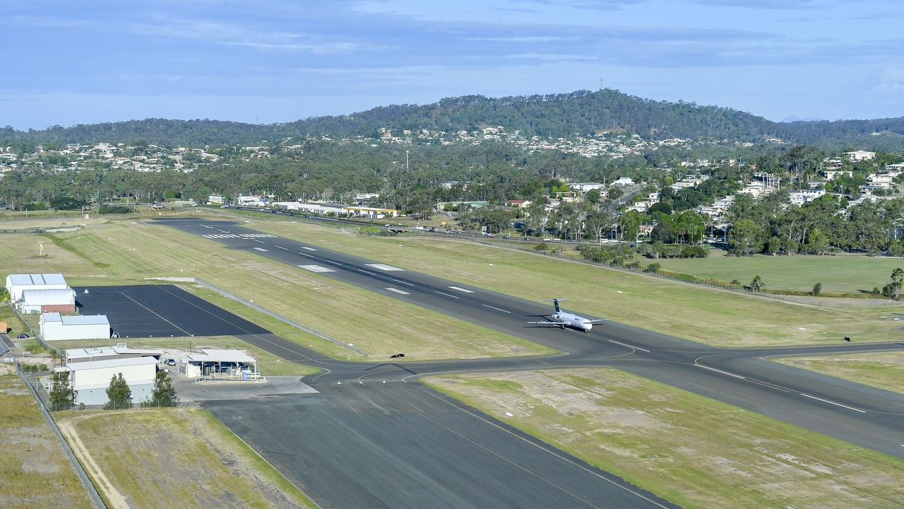 Aerial view of Gladstone Airport, Clinton.