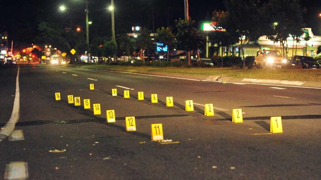 Police are investigating an accident where a pedestrian was hit by a car on Bourbong St. Picture: Ben Turnbull