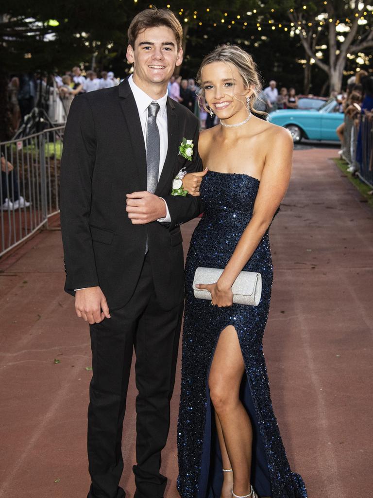 Lachlan Thompson and partner Bree Crighton at St Mary's College formal at Picnic Point, Friday, March 24, 2023. Picture: Kevin Farmer