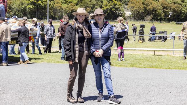 Producers Andrea Keir and Lisa Duff filming at Robertson Showgrounds. Picture: Lisa Tomasetti