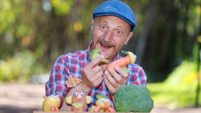 Diego Bonetto transforms vegetables into characters. Picture: Angelo Velardo