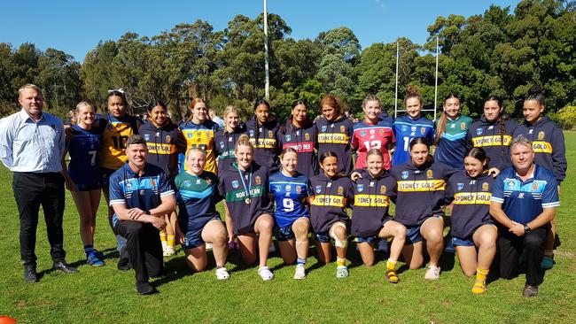 The NSW 16s girls rugby league team. Pictures: Steve Montgomery