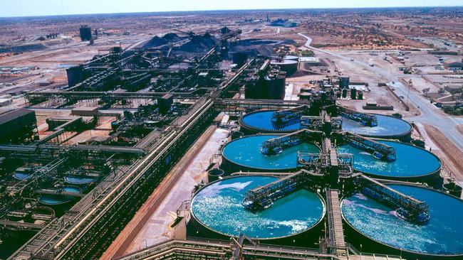 An aerial view of BHP Billiton’s Olympic Dam mine near Roxby Downs.