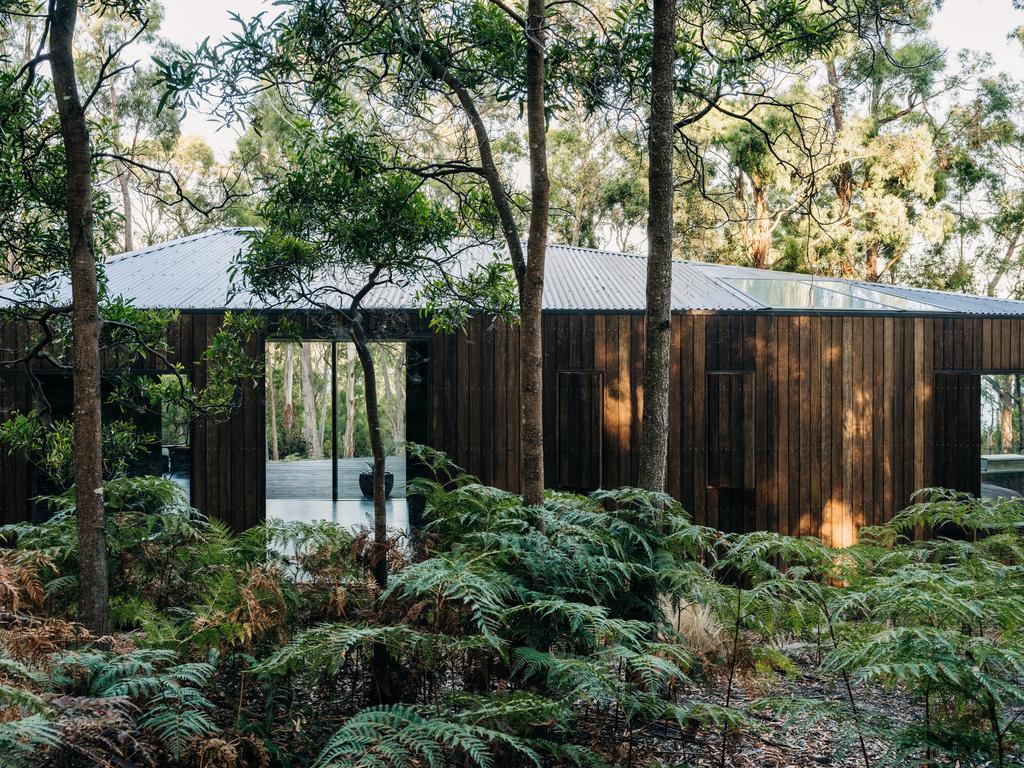 Killora Bay holiday home, Bruny Island, Tasmania. Designed by Lara Maeseele in association with Tanner Architects. Builder: Tim Watson + Driftwood Workshop. A shortlisted entry in the Tasmanian Architecture Awards. Photo by Adam Gibson.