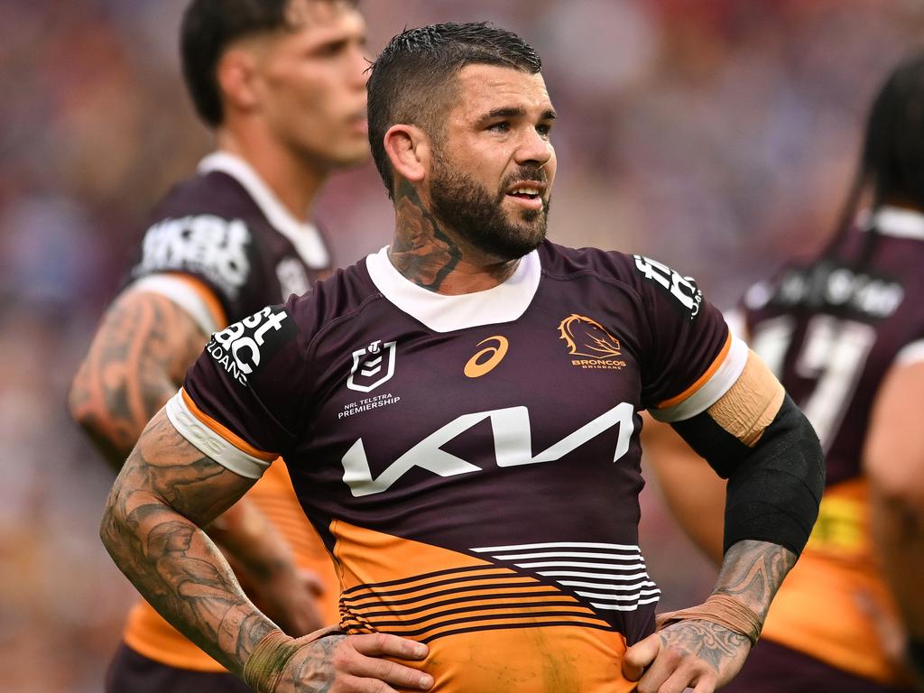 BRISBANE, AUSTRALIA – JULY 27: Adam Reynolds of the Broncos looks on during the round 21 NRL match between Brisbane Broncos and Canterbury Bulldogs at Suncorp Stadium, on July 27, 2024, in Brisbane, Australia. (Photo by Albert Perez/Getty Images)