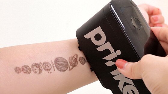 Instantaneous: the Prinker device prints directly on to your skin