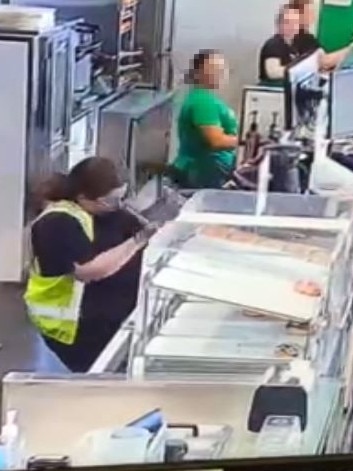 CCTV of an attack on OTR worker Irrinni Mihalaras. Picture: supplied