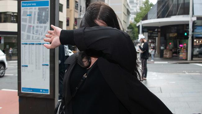 Kelsie Birmingham is seen leaving the Downing Centre Courts in Sydney. Picture: NCA NewsWire/Bianca De Marchi