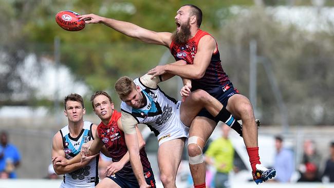 Max Gawn fired but it wasn’t enough to lift the Demons over the Power.