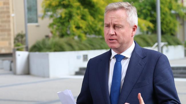Premier Jeremy Rockliff speaks to the media at Parliament Square in Hobart on Thursday, November 24, 2022.