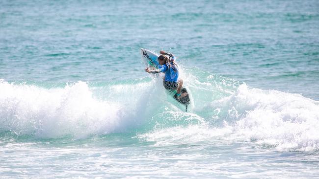 Local wildcard Isla Huppatz stunned the field to take out the 2023 Gold Coast Open at Burleigh Heads. Photo: WSL/Callister