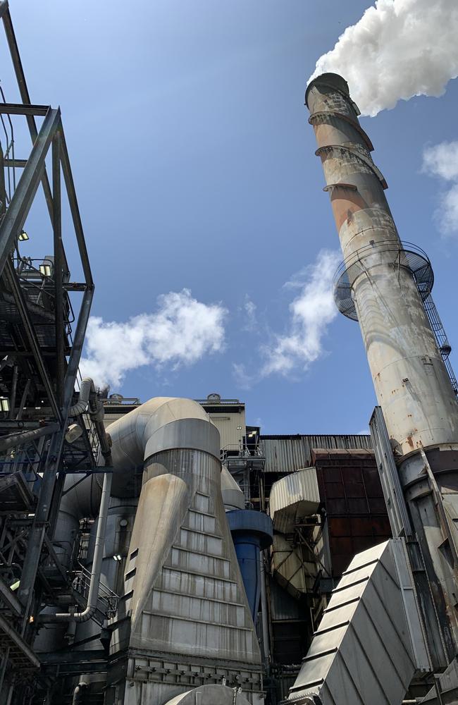 Mackay Sugar’s Racecourse Mill boasts a 38MW power station, installed in 2013, which uses bagasse to fire boilers and create high-pressure steam, which powers a turbine connected to a 66 kv link. Picture: Duncan Evans