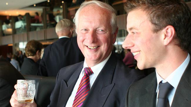 Father and son MCC members, John and David Jackson enjoy a beer.