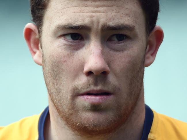 29/08/15 - Jeremey McGovern at West Coast Eagles training at Adelaide Oval before their big match against the Adelaide Crows. Photo Tom Huntley