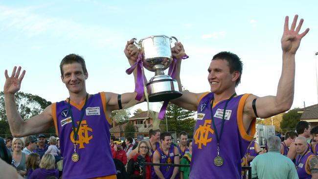 Nathan Gemmill, left, was one of the many reasons Nathalia remained at the top of the Murray league for so long.