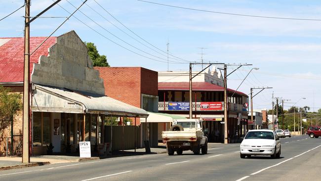 The former bank building in Snowtown that gained notoriety for the bodies in the barrels murders in the 1990s. Picture: Supplied