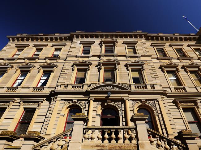 The Treasury building looks out over Franklin Square.