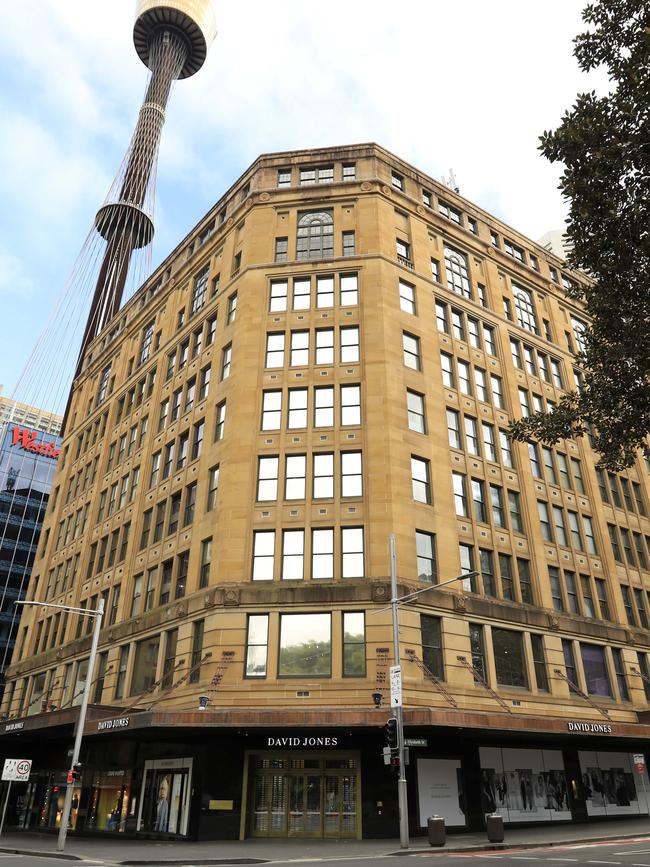 The David Jones building on Elizabeth Street in the Sydney CBD. Picture: Damian Shaw