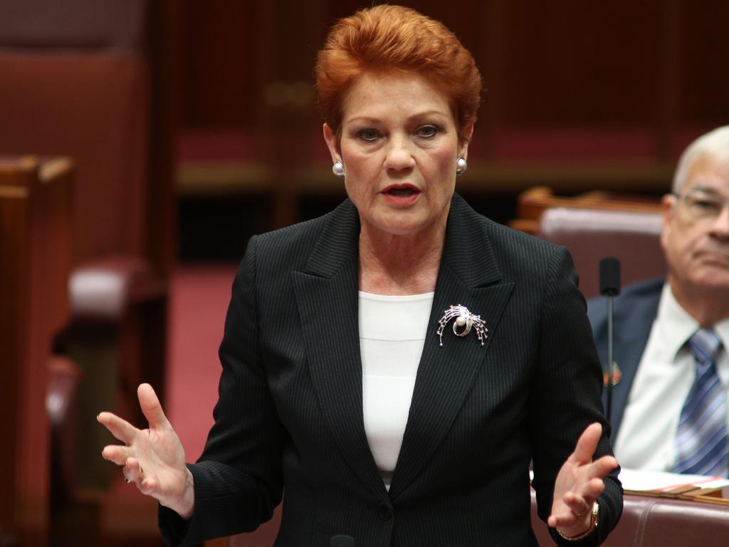 One Nation leader Senator Pauline Hanson was accused of making ‘ill-informed and divisive’ comments after she suggested that residents locked down in Melbourne’s housing commissions couldn’t speak English. Picture: Gary Ramage