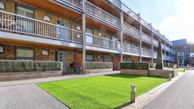 The large London apartment block where Bartel and his girlfriend were holed up.