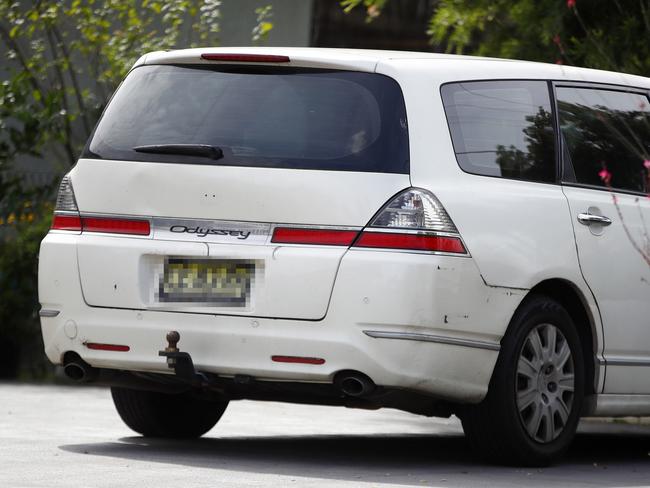 A white Honda Odyssey van parked at Jessica Nguyen’s family home in Miller. Picture: Sam Ruttyn