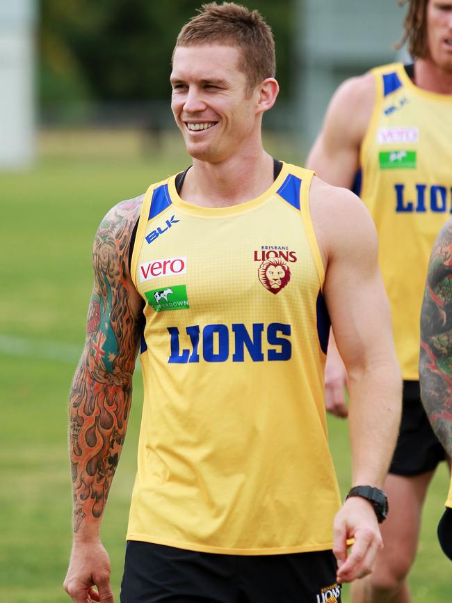 Dayne Beams at Brisbane training. Picture: Claudia Baxter