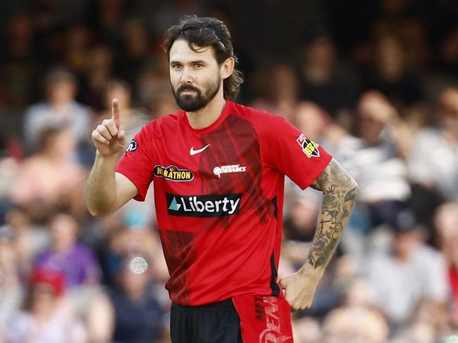 Kane Richardson celebrates a wicket for the Renegades. Picture: Darrian Traynor/Getty Images