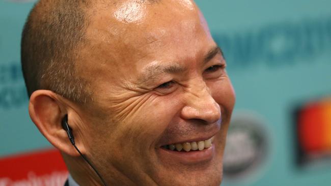 England coach Eddie Jones speaks to the media after the Rugby World Cup 2019 pool draw.