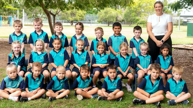 Bucasia State School Prep C Back Row: Matthew, Harrison, Cooper, Hazel, Arlo, Ryder, Landyn, Mrs Calkin Teacher Aide Middle Row: Georgia, Audrey, Rosie, Skylah, Poppy, Kleo, Imogen, Mahina Front Row: Zarliah, Charlie, Dawson, Arthur, Kaiser, Maysan, Darcy Picture: Michaela Harlow