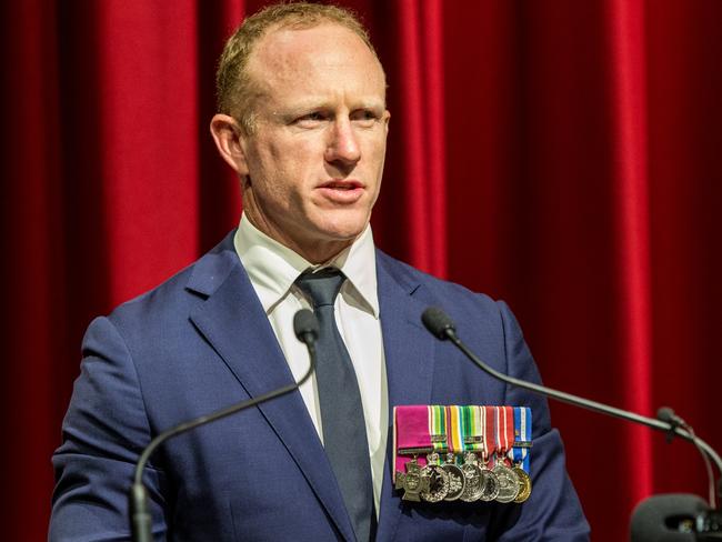 Victoria Cross recipient Mark Donaldson, who served in Afghanistan, paid tribute to the Anzac spirit. Picture: Supplied