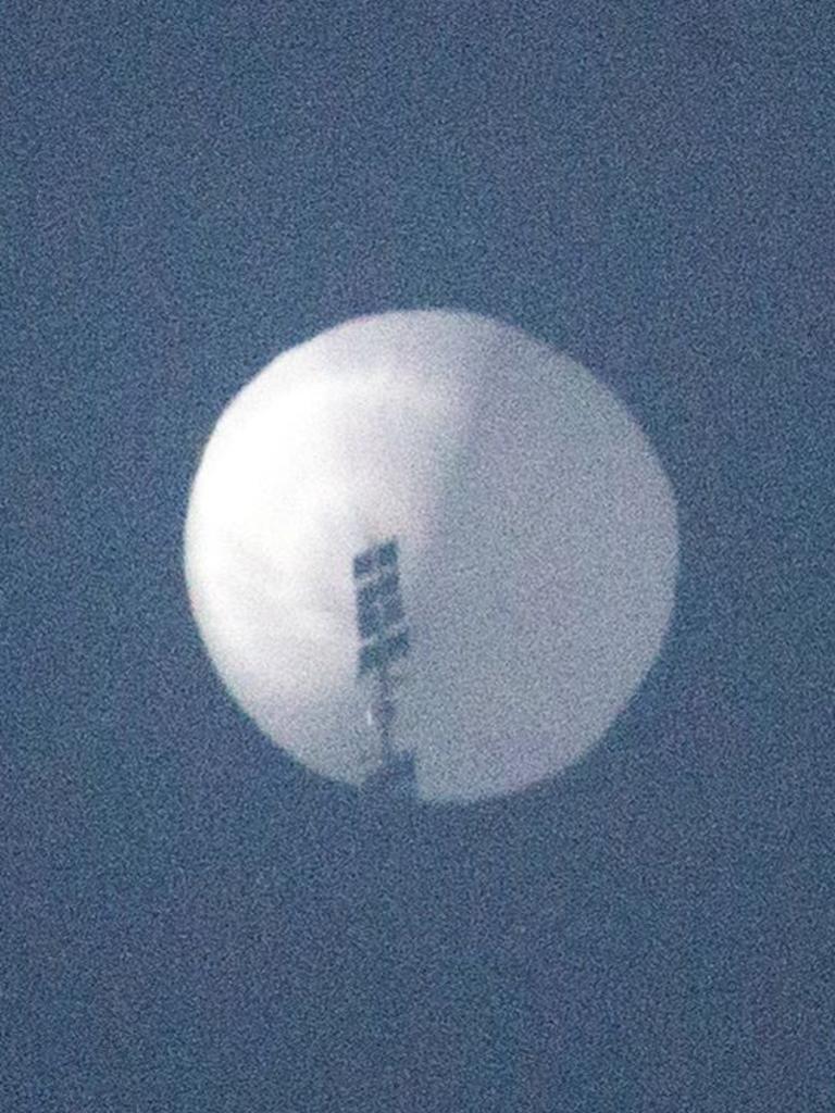 A balloon shot down over the US. Picture: AFP