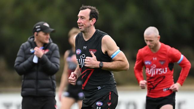 AFL ruck great Todd Goldstein will look to add to his 329 games with one more season at Essendon in 2025. Picture: Daniel Pockett / Getty Images