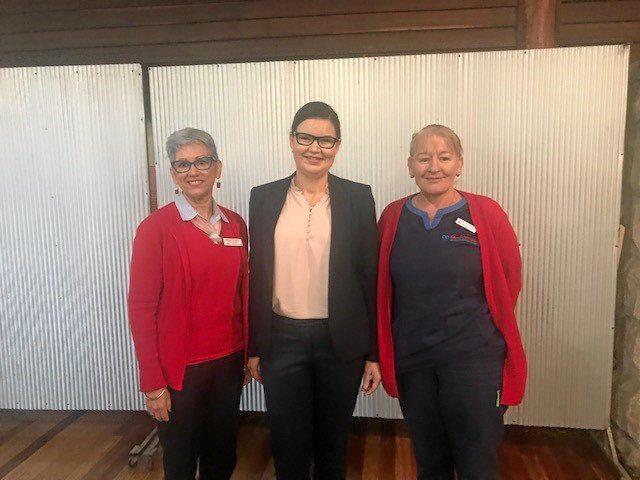 Allana Gregson and Michelle Van Lathum (CQ Medicentre/CQ Workfit) with Di Booth 9Investment Collective) at the Women's Network seminar. Picture: contributed