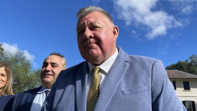 Australia United Party MP Craig Kelly at Parramatta Park on Thursday.