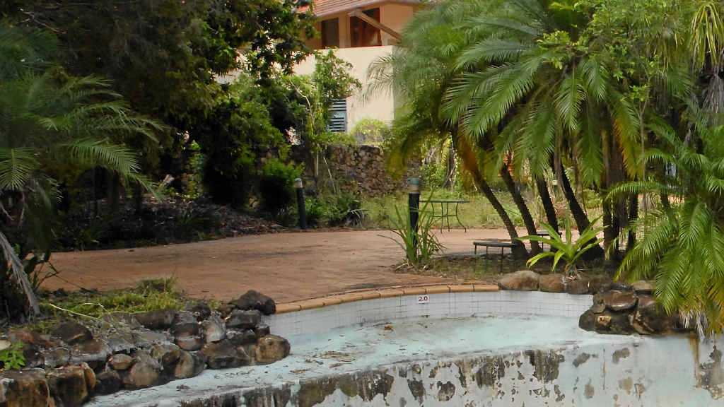 One of the pools at Laguna Quay which has been unused for some time.