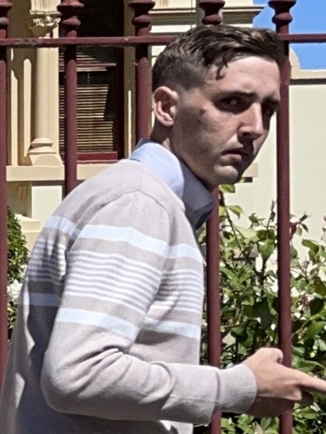 Mitchell Adam Barber outside Dubbo Local Court on Monday.