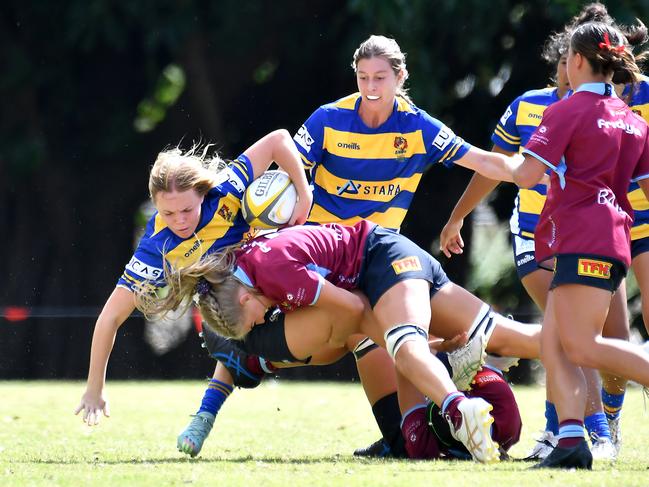 Women's Rugby between Easts and UQ.Saturday April 22, 2023. Picture, John Gass