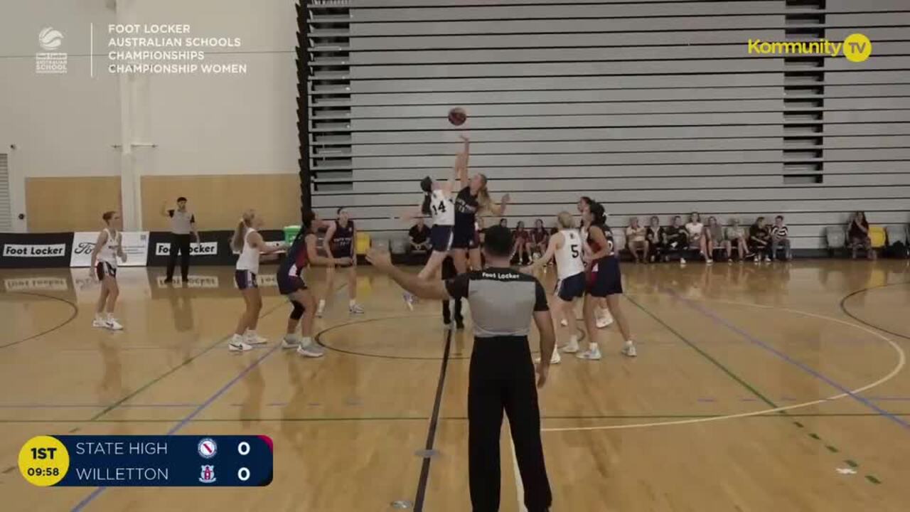 Replay: Brisbane State High v Willetton SHS (Women's Champ)  - 2024 Basketball Australia Schools Championships Day 1