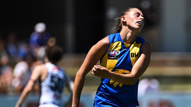 West Coast’s Aimee Schmidt rues a missed opportunity.