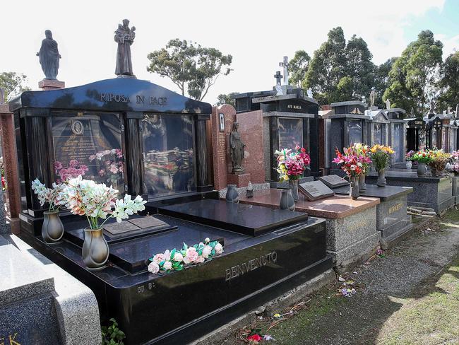 Liborio Benvenuto who died June 10, 1988, is buried in Springvale Botanical Cemetery. Picture: Ian Currie