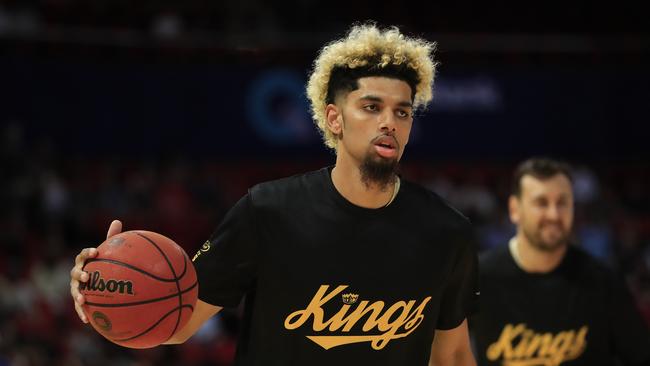 SYDNEY, AUSTRALIA - FEBRUARY 03: Brian Bowen of the Kings looks on during the warm up in the round 16 NBL match between the Sydney Kings and the Brisbane Bullets at Qudos Bank Arena on February 03, 2019 in Sydney, Australia. (Photo by Mark Evans/Getty Images)