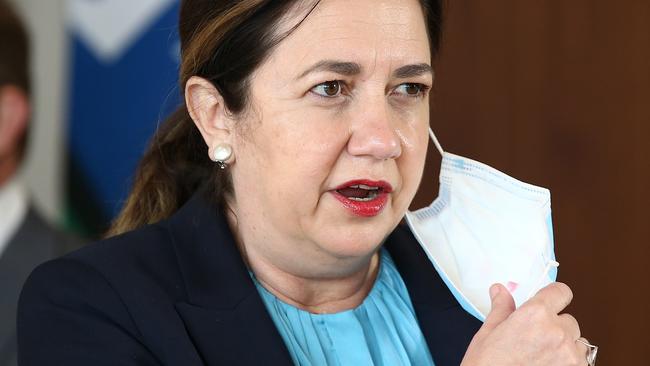 Queensland Premier Annastacia Palaszczuk said a hospital clerical worker was not vaccinated before testing positive. Picture: Jono Searle/Getty Images